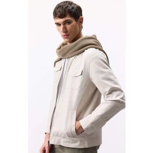 %100 Pamuk Regular Fit Gömlek Yaka Fermuarlı Cepli Mevsimlik Baharlık Mont D6332AX25SP