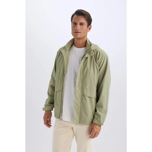 Regular Fit Kapüşonlu Fermuarlı Cepli Mevsimlik Baharlık Yağmurluk D6305AX25SP