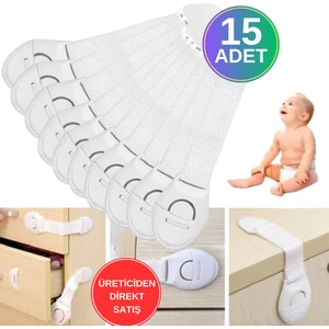 WAPPA 15 Adet Bebek Çocuk Güvenlik Dolap ve Çekmece Kilidi Çok Amaçlı Çocuk Kilit Süper Üstün Yapışma