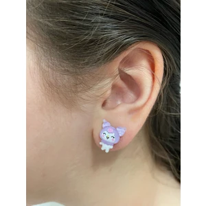 Pervin Accesories Kuromi Mor Küpe