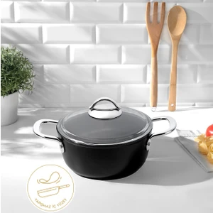 Titanium Siyah 20 Cm Derin Tencere