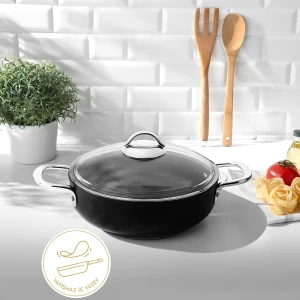 Titanium Siyah 24 Cm Karnıyarık Tencere