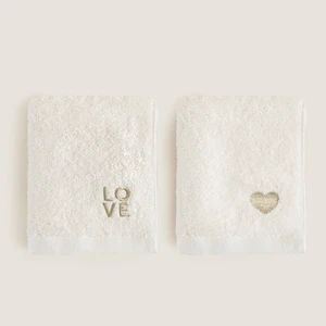 Love El Havlusu Seti 30X50 cm Ekru
