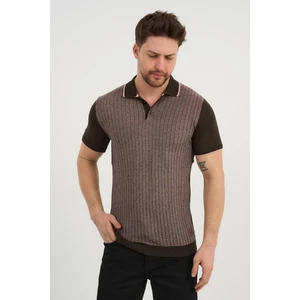 Alexander Gardı Triko Polo Yaka T-Shırt, Kahverengi (Ag504602) Kahverengi Xl