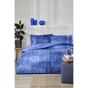 Horizon Mavi King Size Battal Boy Lastikli Fitted Çarşaf Nevresim Takımı