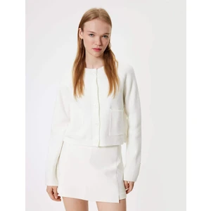 5Wal90066It 010 Ekru Genç Kız Knıtwear Hırka