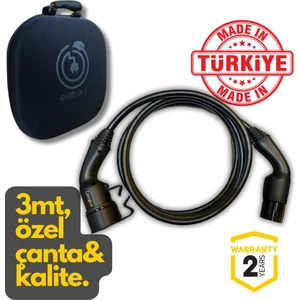 Elektrikli Araç Şarj Ara Kablosu 3mt, 5mt, 8mt, 10MT, 12MT, 16MT, Tip 2, 32A-22KW