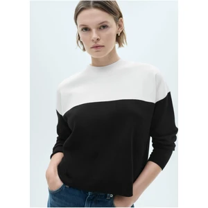 Iki Renkli Perkins Yaka Kazak