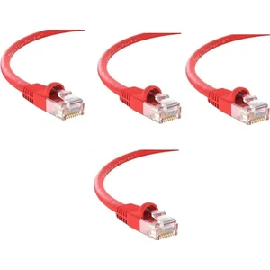 Cat6 Kırmızı 2 Metre RJ45 Lan Kablosu Uçları Hazır Takılı Bilgisayar Modem Internet Ethernet Kablosu