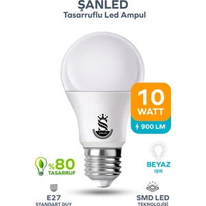 10W Tasarruflu  Beyaz Renk LED Ampul-1  Adettir