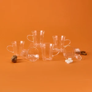 6'lı Çay Fincan Seti - Şeffaf - 170 ml