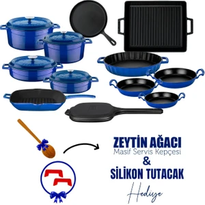 Döküm 12x Trendy Serisi 17 Parça Tencere & Tava Seti