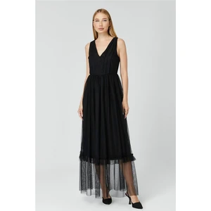 Home Store Uzun Tül Kolsuz Elbise