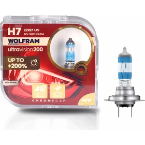 H7 Ampul Ultra Vision +%200 Fazla +%20 Beyaz Işık 12V 55W