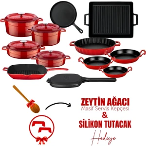 Döküm 12x Trendy Serisi 17 Parça Tencere & Tava Seti