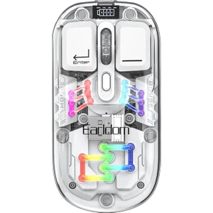 KM16 1600 Dpı Sessiz Transparan Yapılı Rgb Kablosuz Ofis Mouse