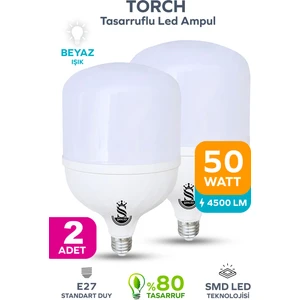 50W Tasarruflu E27 Beyaz Işık Torch LED Ampul