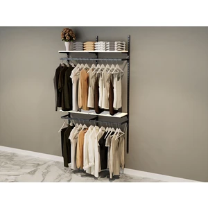 Ayyıldız Raf Ikili Dekoratif Gardrop Raf Sistemi & Duvara Monte Giyim Odası Raf Sistemi