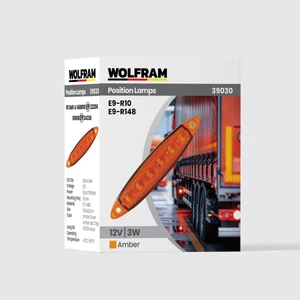LED Yan Pozisyon Lambası Amber Renk Parmak LED 12V 3W E9-R10 Belgeli 10'lu