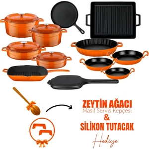 Döküm 12x Trendy Serisi 17 Parça Tencere & Tava Seti