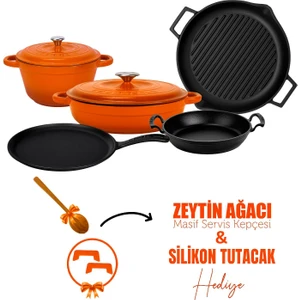 Döküm 5x Trendy Serisi 8 Parça Tencere & Tava Seti