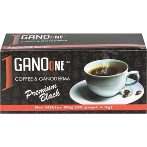 1 Kutu Ganoone Premium Black, Ganoderma Reishi Mantarı Özütlü Kahve Karışımı - (30 Poşet x 3g)