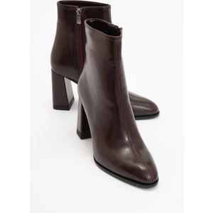 Jewel Bordo Cilt Kadın Topuklu Bot