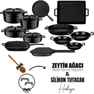Döküm 12x Trendy Serisi 17 Parça Tencere & Tava Seti