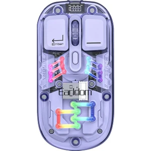 KM16 1600 Dpı Sessiz Transparan Yapılı Rgb Kablosuz Ofis Mouse