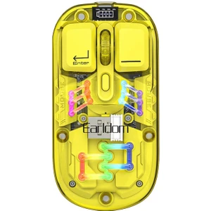 KM16 1600 Dpı Sessiz Transparan Yapılı Rgb Kablosuz Ofis Mouse