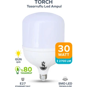 30W Tasarruflu E27 Gün Işığı Torch LED Ampul