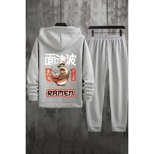 Uygun Tarz Unisex Ramen Baskılı Eşofman Takımı