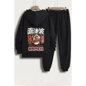 Uygun Tarz Unisex Ramen Baskılı Eşofman Takımı