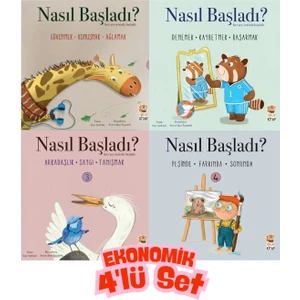 Sincap Kitap Nasıl Başladı? Her Şey Seninle Başladı 1-2-3-4 (4'lü Set-12 Kitap) 0-3 Yaş Okul Öncesi Masal Kitabı