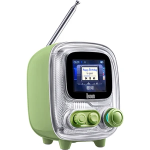 Tiivoo-2 Fm Radyolu Mini Bluetooth Hoparlör, Kablosuz Piksel Ekranlı Retro Taşınabilir Ses Bombası, Yeşil