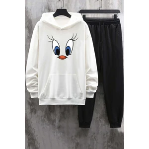 Uygun Tarz Unisex Tweety Baskılı Eşofman Takımı