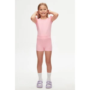 Pembe Basic Kız Çocuk Dans Şort