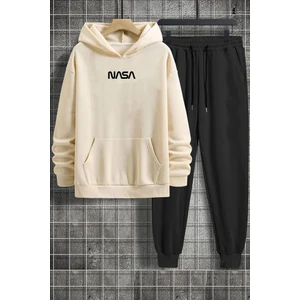 Uygun Tarz Unisex Nasa Baskılı Eşofman Takımı