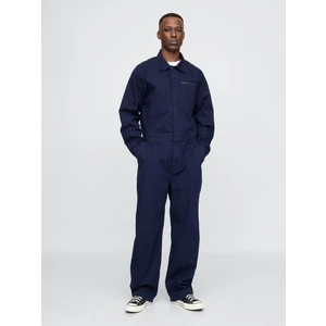 Erkek Lacivert Twill Tulum