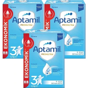 3 Pronutra Devam Sütü 1200 G 9- 12 Ay x 3 Adet