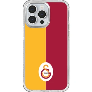 Apple iPhone 15 Pro Max Galatasaray Parçalı Logo Şeffaf Telefon Kılıfı