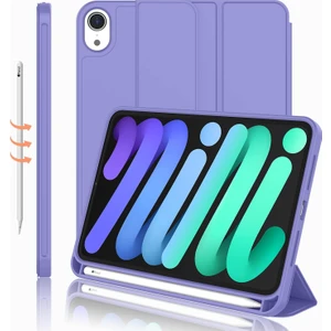 Apple iPad Mini 6 (2021) Kalemlikli Uyku Modlu Yatay Standlı Stromix Smart Kılıf A2567 A2568