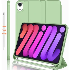 Apple iPad Mini 6 (2021) Kalemlikli Uyku Modlu Yatay Standlı Stromix Smart Kılıf A2567 A2568