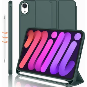 Apple iPad Mini 6 (2021) Kalemlikli Uyku Modlu Yatay Standlı Stromix Smart Kılıf A2567 A2568