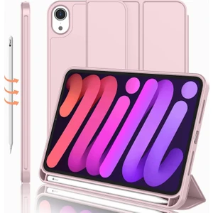 Apple iPad Mini 6 (2021) Kalemlikli Uyku Modlu Yatay Standlı Stromix Smart Kılıf A2567 A2568