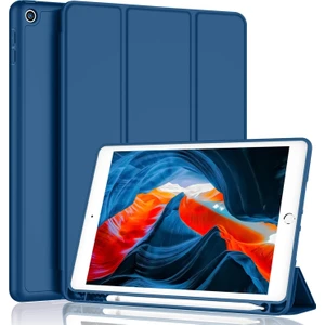 Apple iPad Air 2. Nesil Kalemlikli Uyku Modu Yatay Standlı Stromix Smart Kılıf A1566