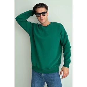 Erkek Bisiklet Yaka Oversize Sweatshirt