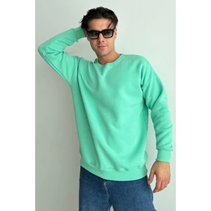 Erkek Bisiklet Yaka Oversize Sweatshirt