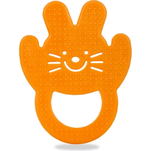 Yumuşak & Eğlenceli Diş Kaşıyıcı, Kolay Kavrama & Hassas Diş Etlerine Özel,  Turuncu Tavşan, 1 Adet