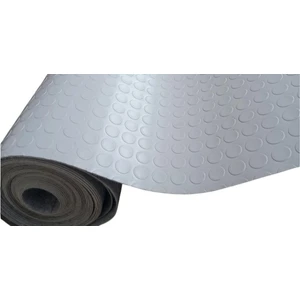 Gri Keçe Tabanlı Paralı Muşamba Oto Zemin Döşemesi Kalın Para Desen Asansör Taban Muşambası